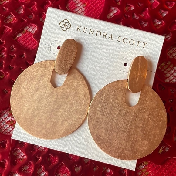 Brand New Kendra Scott Didi Statement Earrings 14k Rose Gold Plated Over Brass - Picture 2 of 10